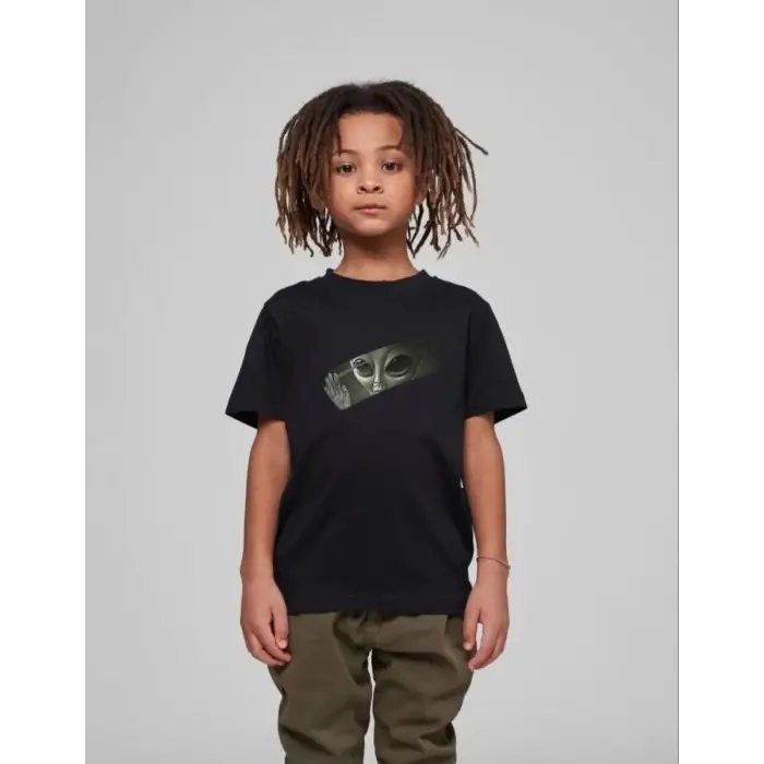 iegiyim™ Çocuk Unisex Baskılı T-Shirt - Siyah