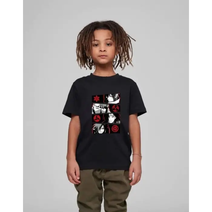 iegiyim™ Çocuk Unisex Baskılı T-Shirt - Siyah