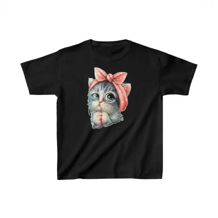 iegiyim™ Çocuk Unisex Baskılı T-Shirt - Siyah
