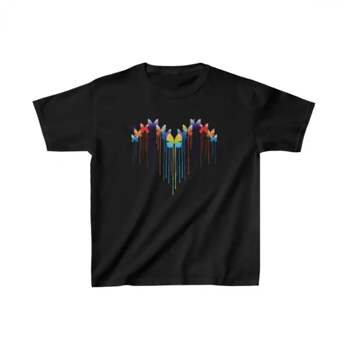iegiyim™ Çocuk Unisex Baskılı T-Shirt - Siyah