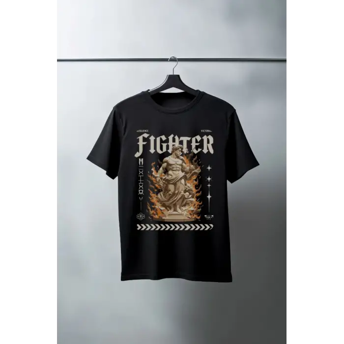 iegiyim™ Unisex Oversize 24/1 Penye DTF Baskılı Tişört - DTF101