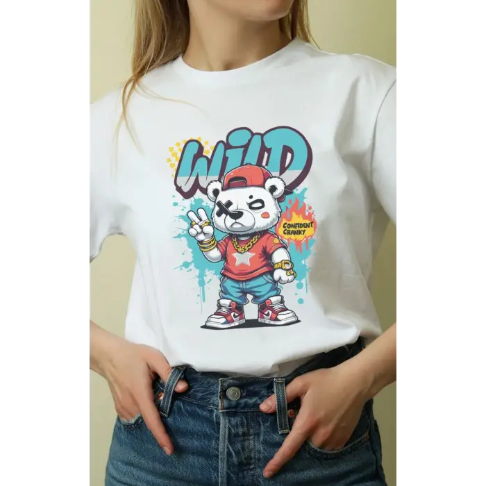 iegiyim™ Unisex Oversize 24/1 Penye DTF Baskılı Tişört - DTF107