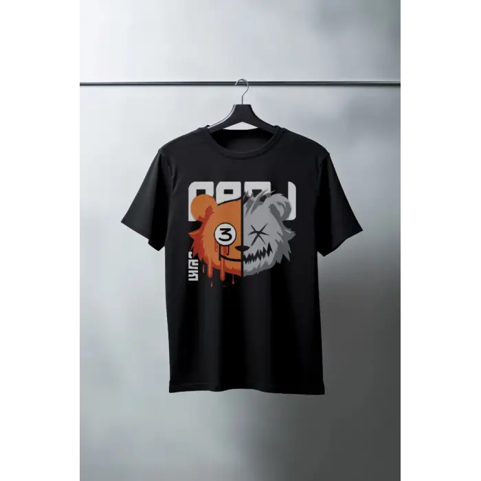 iegiyim™ Unisex Oversize 24/1 Penye DTF Baskılı Tişört - DTF114