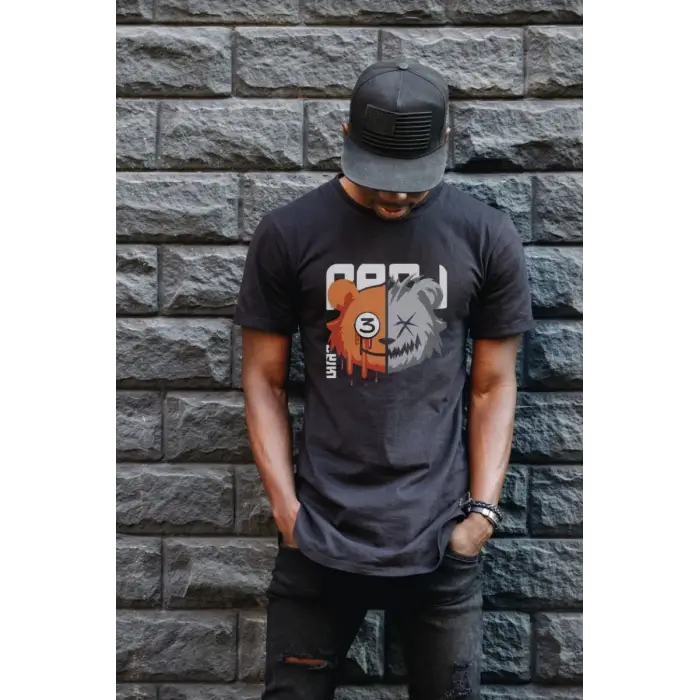 iegiyim™ Unisex Oversize 24/1 Penye DTF Baskılı Tişört - DTF114