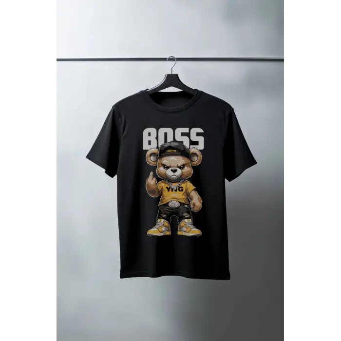 iegiyim™ Unisex Oversize 24/1 Penye DTF Baskılı Tişört - DTF119
