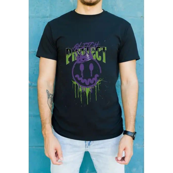 iegiyim™ Unisex Oversize 24/1 Penye DTF Baskılı Tişört - DTF121