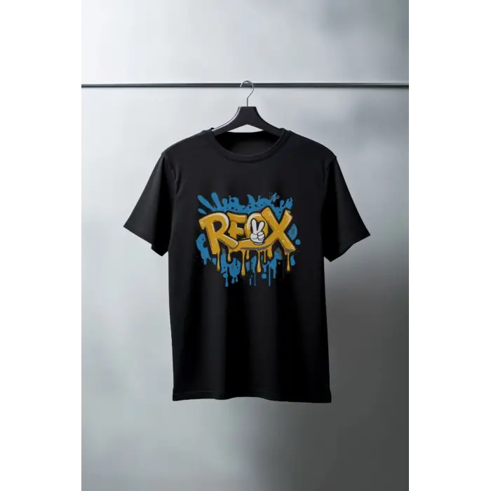 iegiyim™ Unisex Oversize 24/1 Penye DTF Baskılı Tişört - DTF122