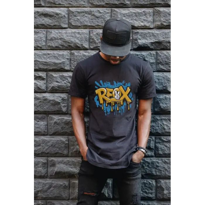 iegiyim™ Unisex Oversize 24/1 Penye DTF Baskılı Tişört - DTF122