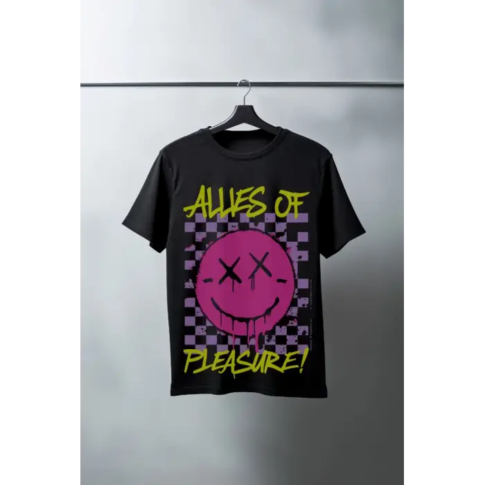 iegiyim™ Unisex Oversize 24/1 Penye DTF Baskılı Tişört - DTF123
