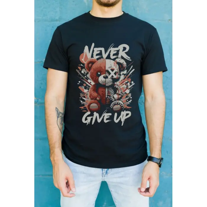 iegiyim™ Unisex Oversize 24/1 Penye DTF Baskılı Tişört - DTF127