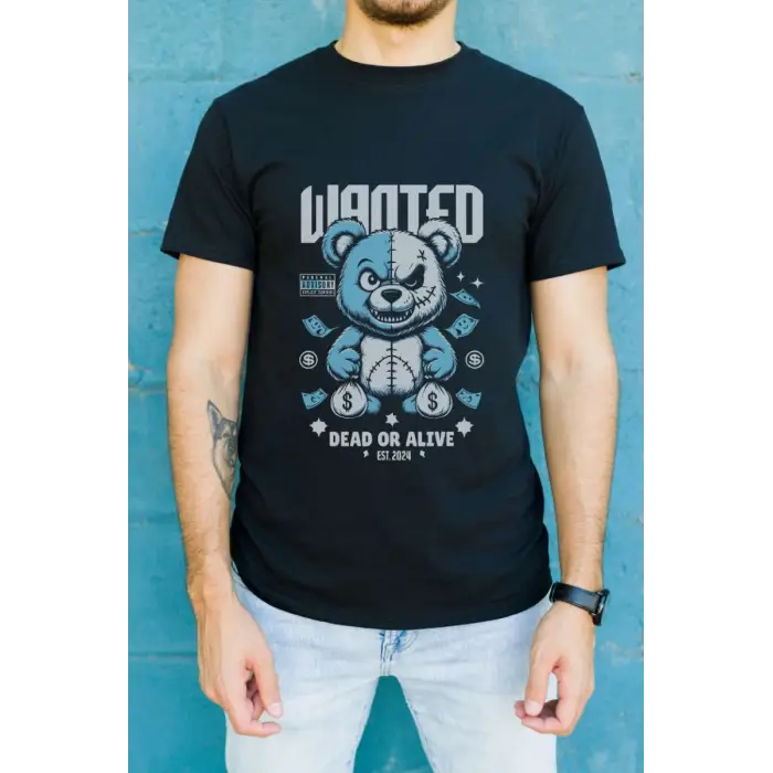 iegiyim™ Unisex Oversize 24/1 Penye DTF Baskılı Tişört - DTF131
