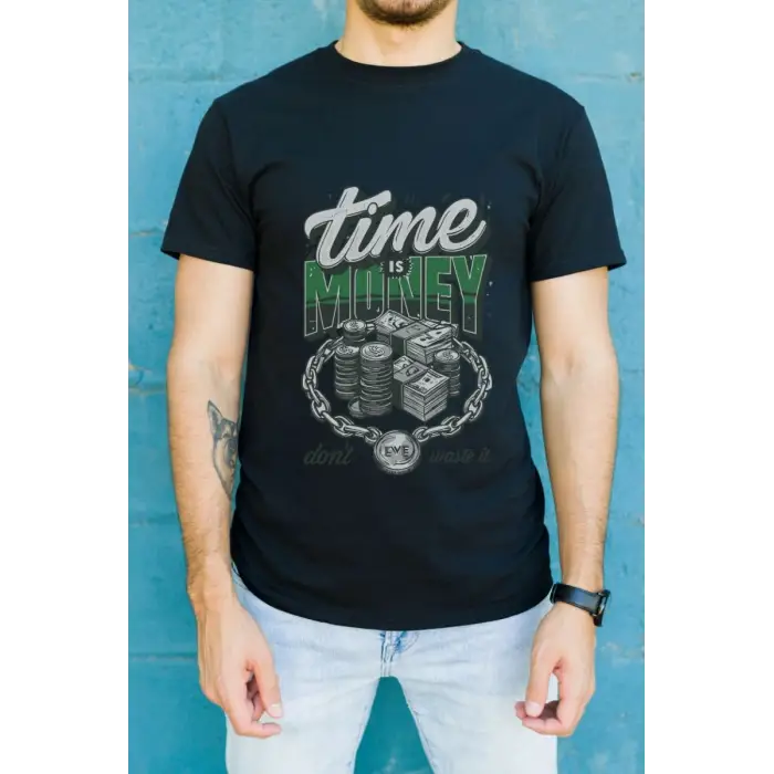 iegiyim™ Unisex Oversize 24/1 Penye DTF Baskılı Tişört - DTF133