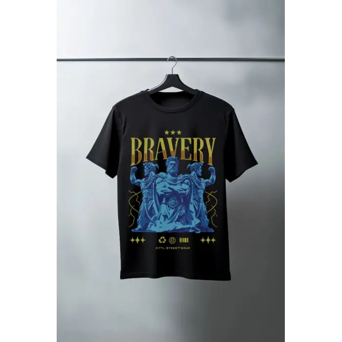 iegiyim™ Unisex Oversize 24/1 Penye DTF Baskılı Tişört - DTF140