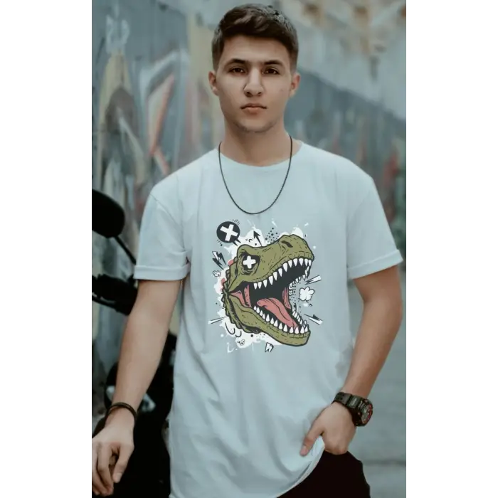 iegiyim™ Unisex Oversize 24/1 Penye DTF Baskılı Tişört - DTF148