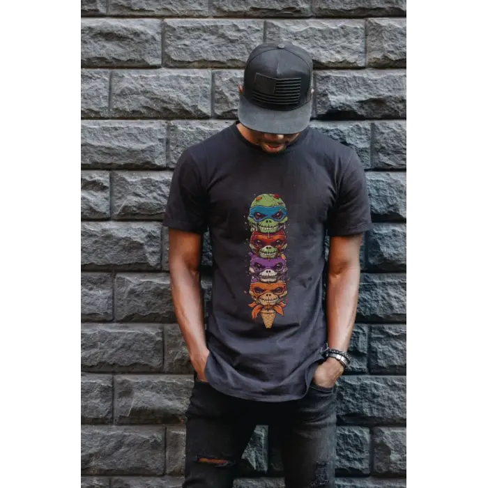 iegiyim™ Unisex Oversize 24/1 Penye DTF Baskılı Tişört - DTF151