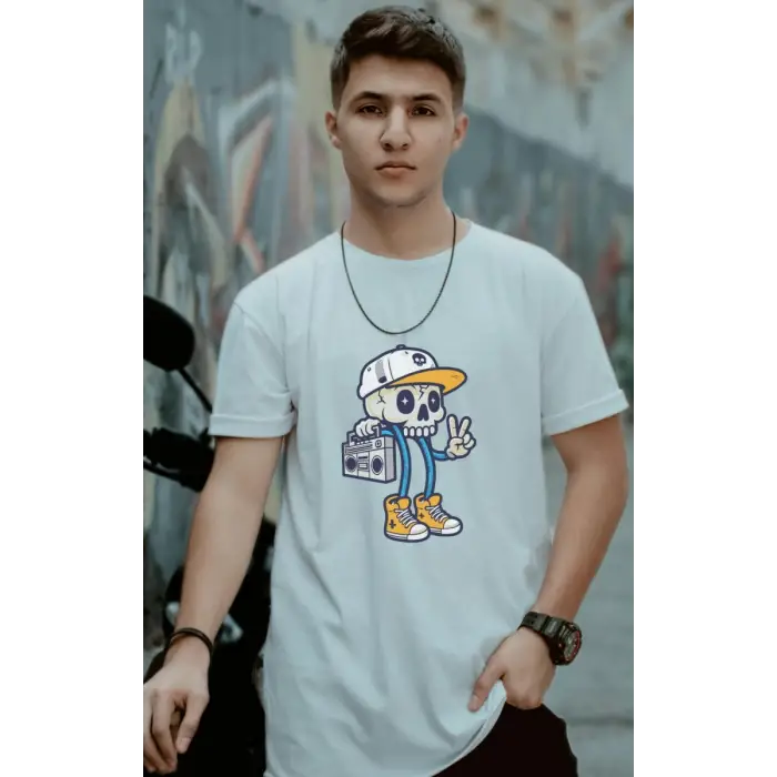 iegiyim™ Unisex Oversize 24/1 Penye DTF Baskılı Tişört - DTF152