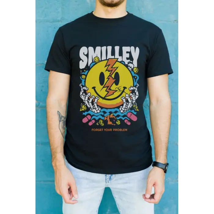 iegiyim™ Unisex Oversize 24/1 Penye DTF Baskılı Tişört - DTF157
