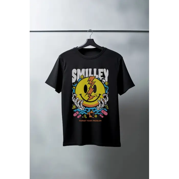 iegiyim™ Unisex Oversize 24/1 Penye DTF Baskılı Tişört - DTF157