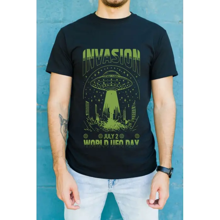 iegiyim™ Unisex Oversize 24/1 Penye DTF Baskılı Tişört - DTF158