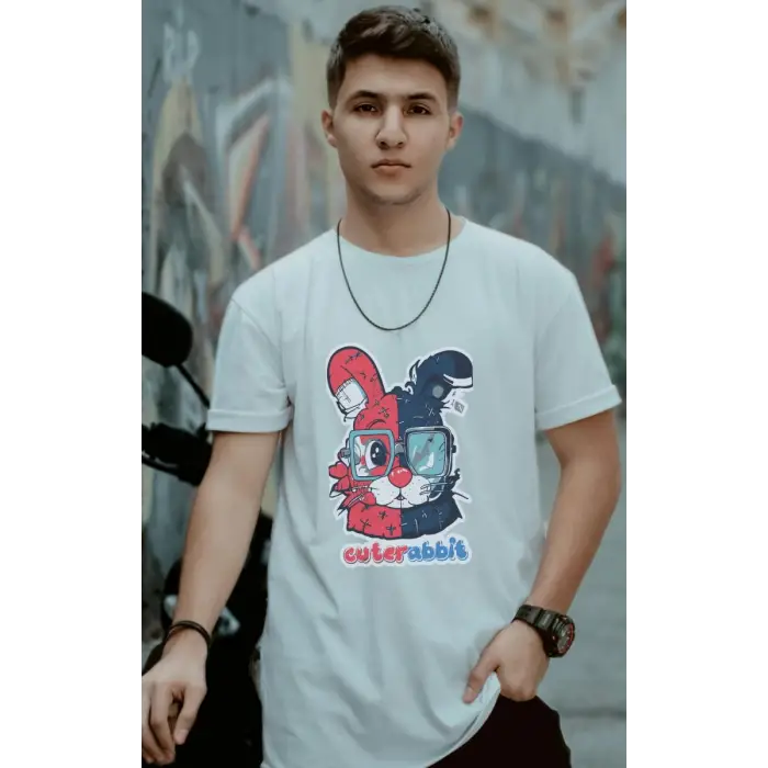 iegiyim™ Unisex Oversize 24/1 Penye DTF Baskılı Tişört - DTF159