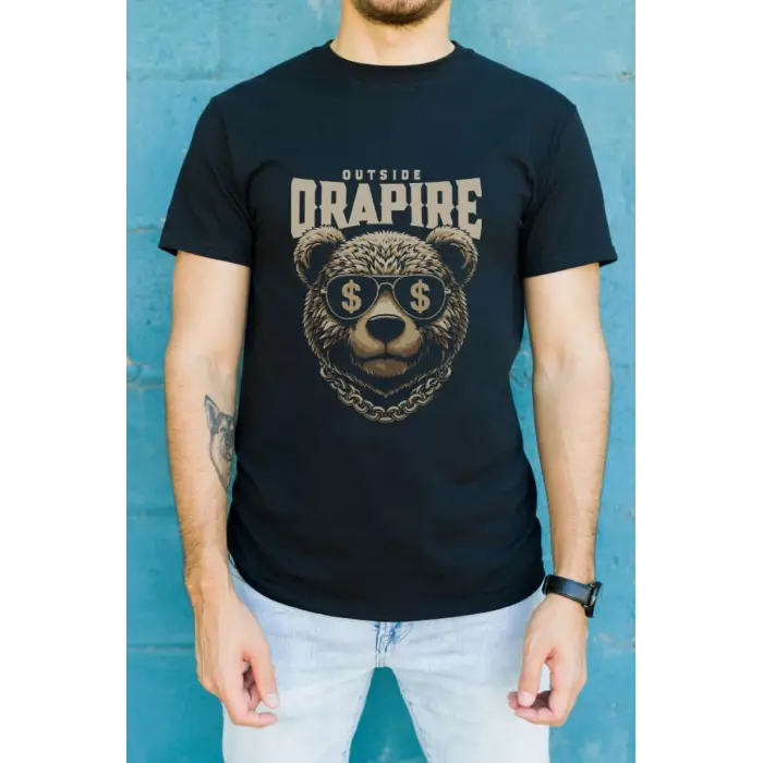 iegiyim™ Unisex Oversize 24/1 Penye DTF Baskılı Tişört - DTF160
