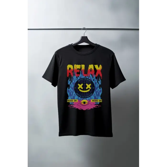 iegiyim™ Unisex Oversize 24/1 Penye DTF Baskılı Tişört - DTF162