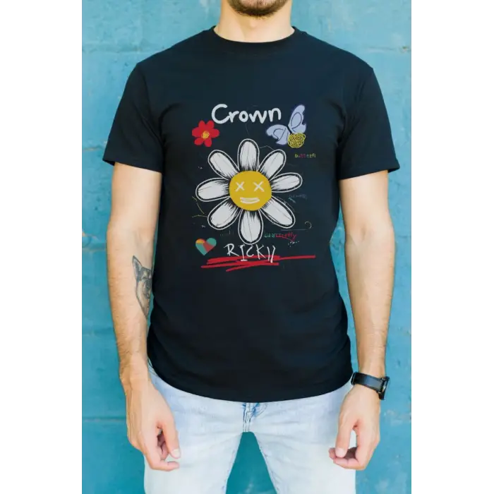 iegiyim™ Unisex Oversize 24/1 Penye DTF Baskılı Tişört - DTF164