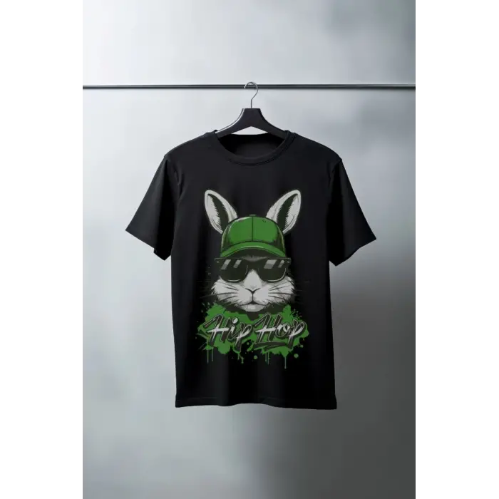 iegiyim™ Unisex Oversize 24/1 Penye DTF Baskılı Tişört - DTF177