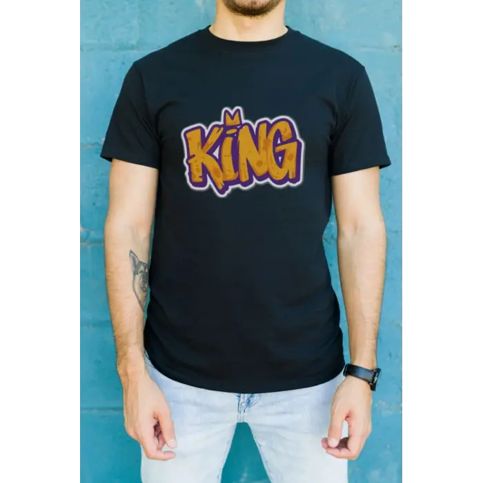 iegiyim™ Unisex Oversize 24/1 Penye DTF Baskılı Tişört - DTF178