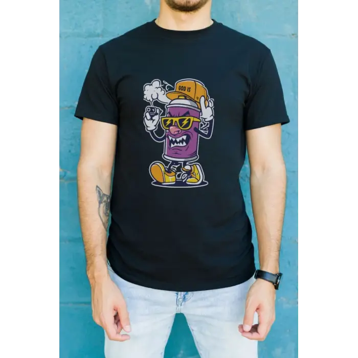 iegiyim™ Unisex Oversize 24/1 Penye DTF Baskılı Tişört - DTF183
