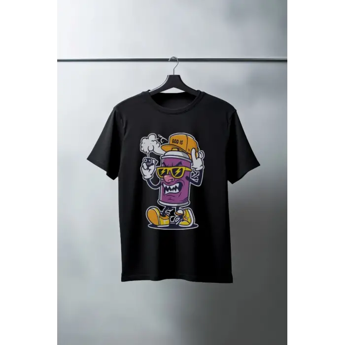 iegiyim™ Unisex Oversize 24/1 Penye DTF Baskılı Tişört - DTF183