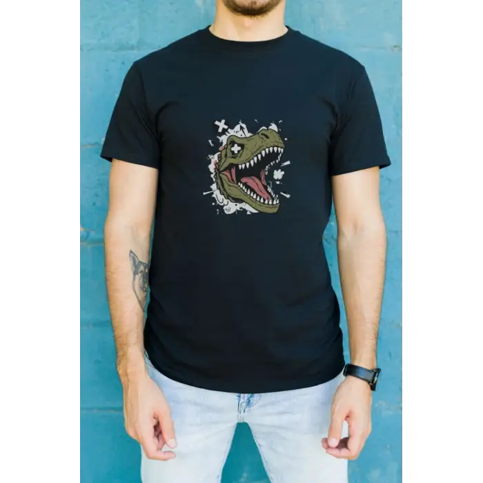 iegiyim™ Unisex Oversize 24/1 Penye DTF Baskılı Tişört - DTF186