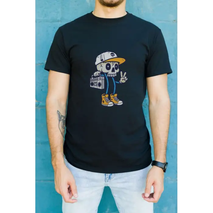 iegiyim™ Unisex Oversize 24/1 Penye DTF Baskılı Tişört - DTF189