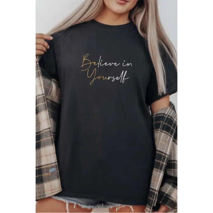 iegiyim™ Unisex Oversize 24/1 Penye DTF Baskılı Tişört - DTF279