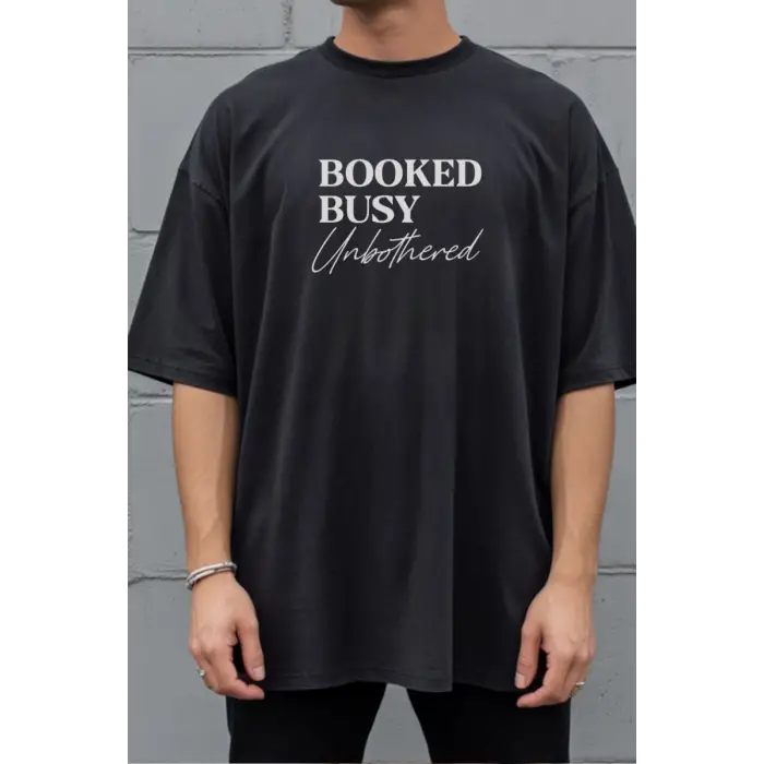 iegiyim™ Unisex Oversize 24/1 Penye DTF Baskılı Tişört - DTF281