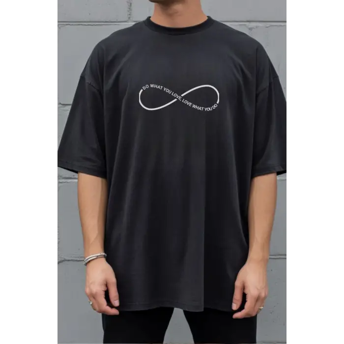 iegiyim™ Unisex Oversize 24/1 Penye DTF Baskılı Tişört - DTF290