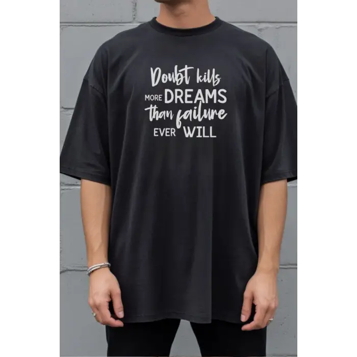 iegiyim™ Unisex Oversize 24/1 Penye DTF Baskılı Tişört - DTF291