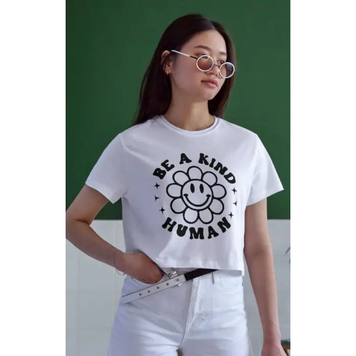 iegiyim™ Unisex Oversize 24/1 Penye DTF Baskılı Tişört - DTF59