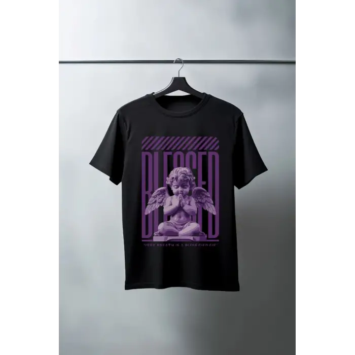 iegiyim™ Unisex Oversize 24/1 Penye DTF Baskılı Tişört - DTF69