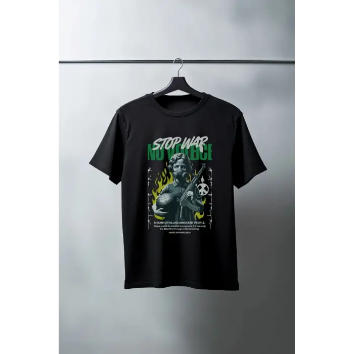 iegiyim™ Unisex Oversize 24/1 Penye DTF Baskılı Tişört - DTF72