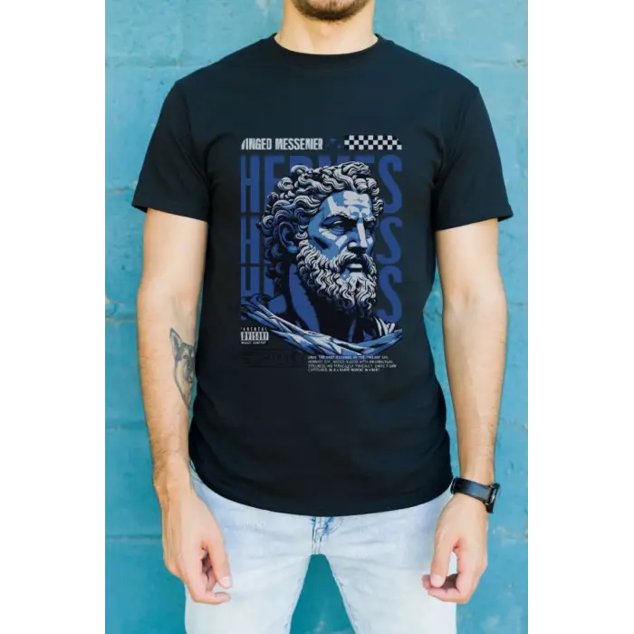 iegiyim™ Unisex Oversize 24/1 Penye DTF Baskılı Tişört - DTF73