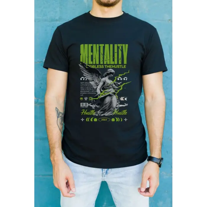 iegiyim™ Unisex Oversize 24/1 Penye DTF Baskılı Tişört - DTF75