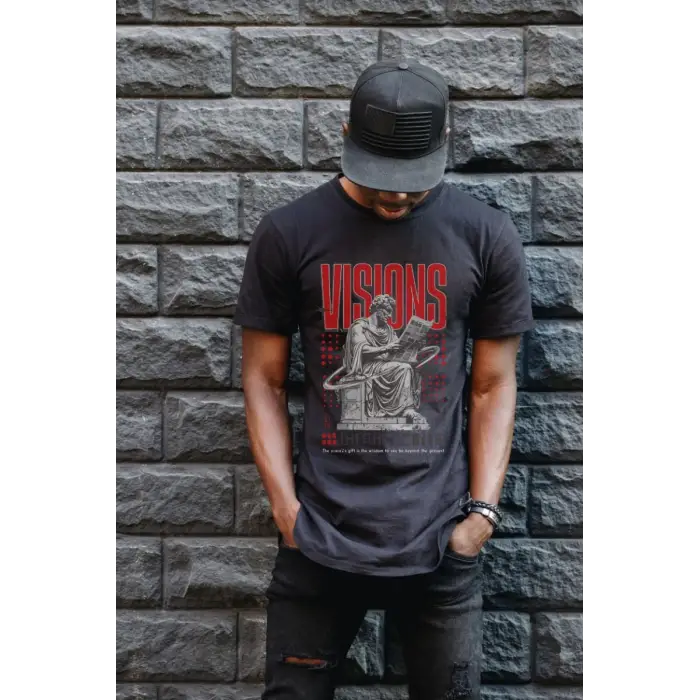 iegiyim™ Unisex Oversize 24/1 Penye DTF Baskılı Tişört - DTF77