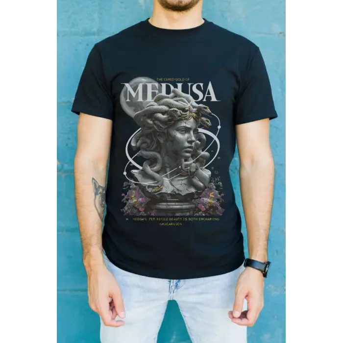 iegiyim™ Unisex Oversize 24/1 Penye DTF Baskılı Tişört - DTF79
