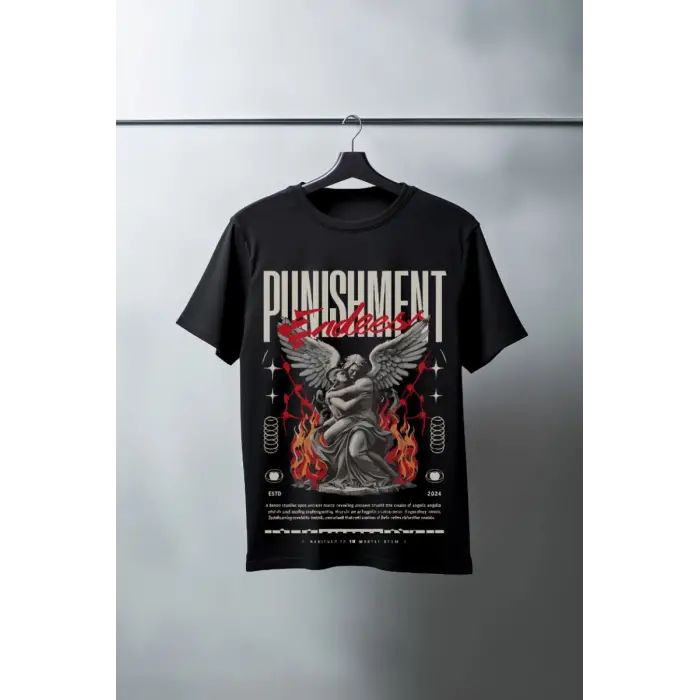 iegiyim™ Unisex Oversize 24/1 Penye DTF Baskılı Tişört - DTF81