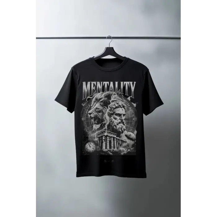 iegiyim™ Unisex Oversize 24/1 Penye DTF Baskılı Tişört - DTF83