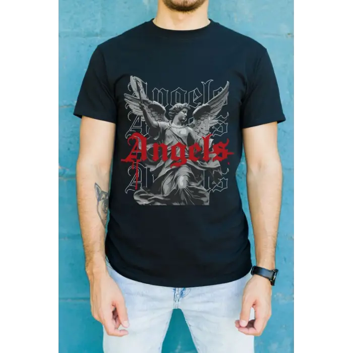 iegiyim™ Unisex Oversize 24/1 Penye DTF Baskılı Tişört - DTF88