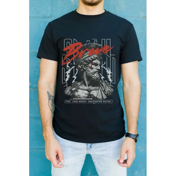 iegiyim™ Unisex Oversize 24/1 Penye DTF Baskılı Tişört - DTF92