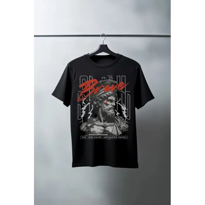 iegiyim™ Unisex Oversize 24/1 Penye DTF Baskılı Tişört - DTF92