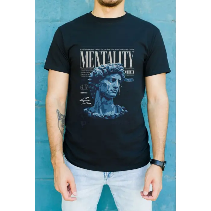 iegiyim™ Unisex Oversize 24/1 Penye DTF Baskılı Tişört - DTF95